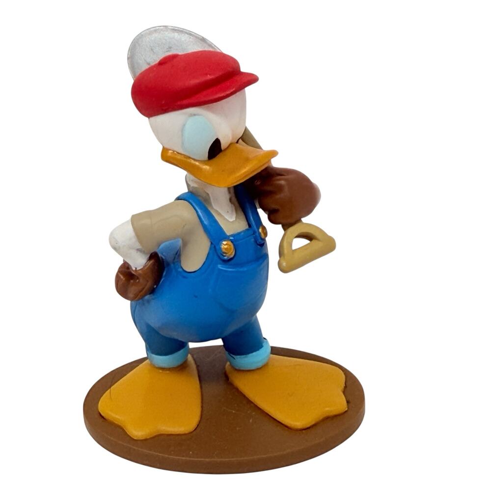 Disney Donald Duck‎ 3" PVC Figurine Toy Blue Overalls Red Hat Cake Topper Figure